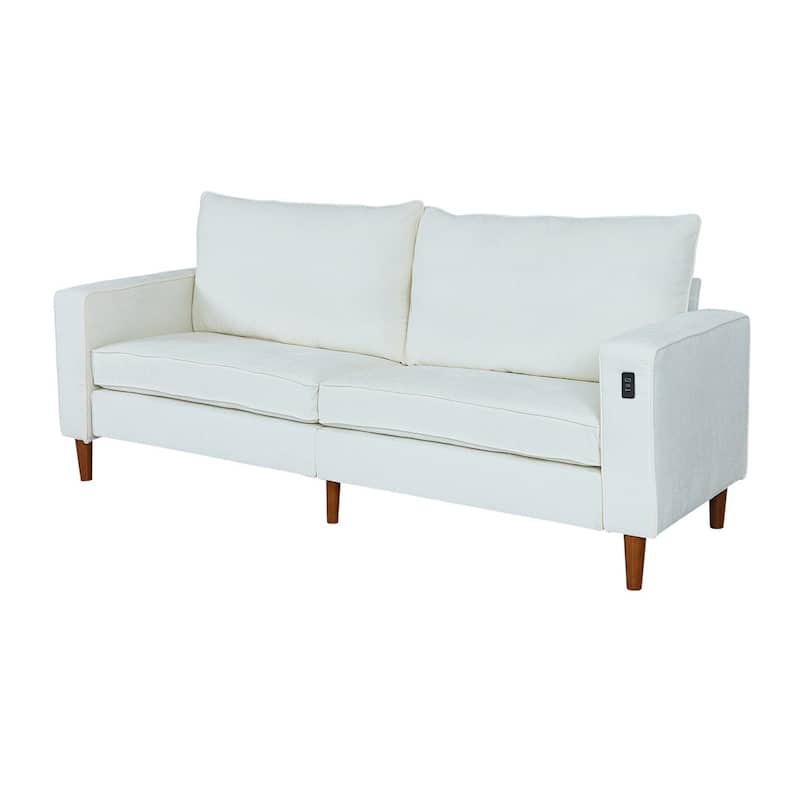 82.7" Sofas for Living Room, Comfy Love Seat Couches, Corduroy Loveseat Sofa,, Easy Assembly with USB
