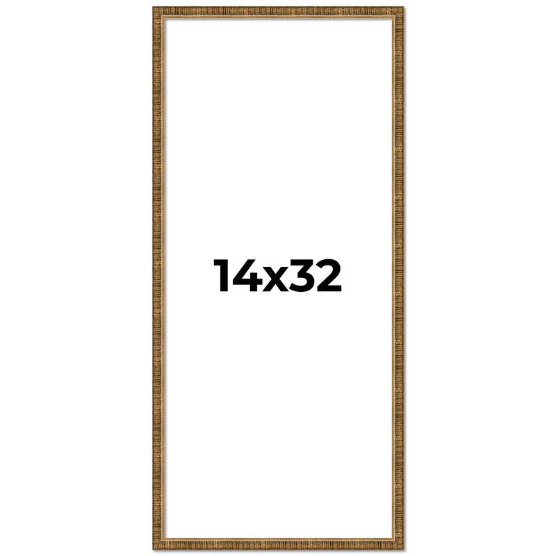 14x32 Frame Gold Kingsley Distressed Solid Wood Picture Frame Width