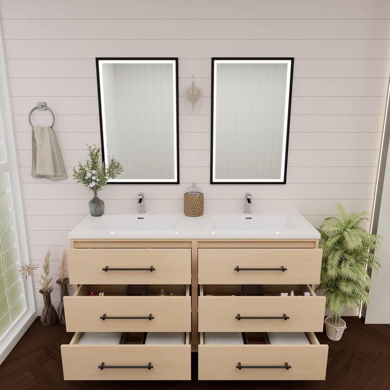 Victoria 48'' Free-standing Vanity with Double Reinforced Acrylic Sink - 47.20