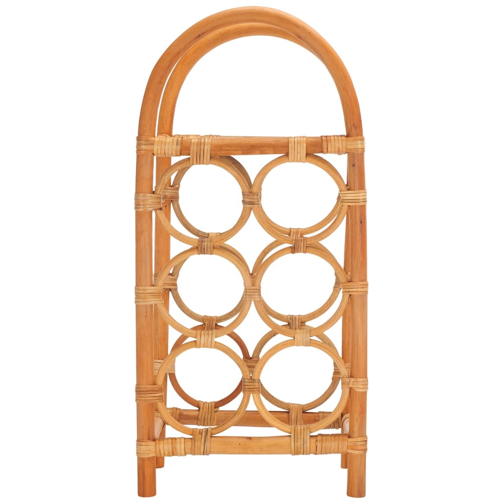 SAFAVIEH Kart Rattan Wine Rack (Fully Assembled) - 10.6 In. W x 7.8 In. D x 23.6 In. H - 11Wx8Dx24H