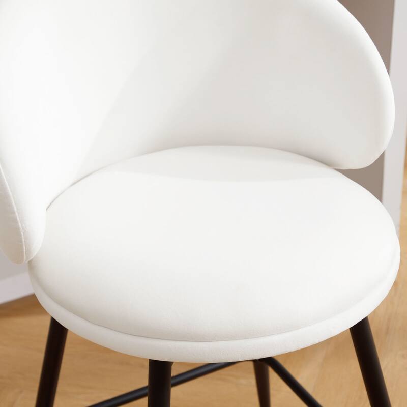 26"/30" Velvet Upholstered Swivel Counter/Bar Stools Set of 2/3