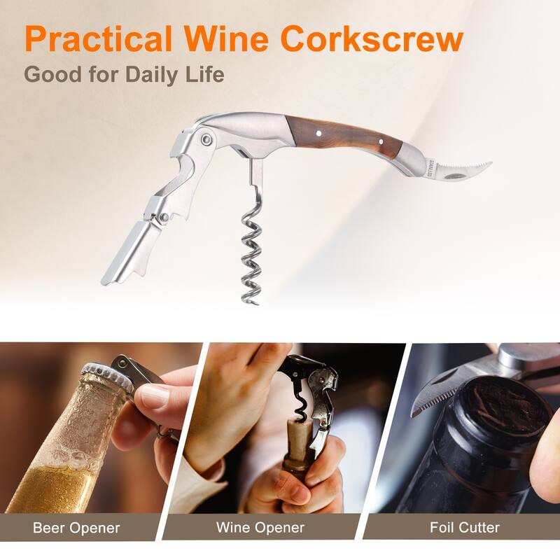 5" Wine Openers Waiter Corkscrew Red Wine Bottle Opener for Server Waiter
