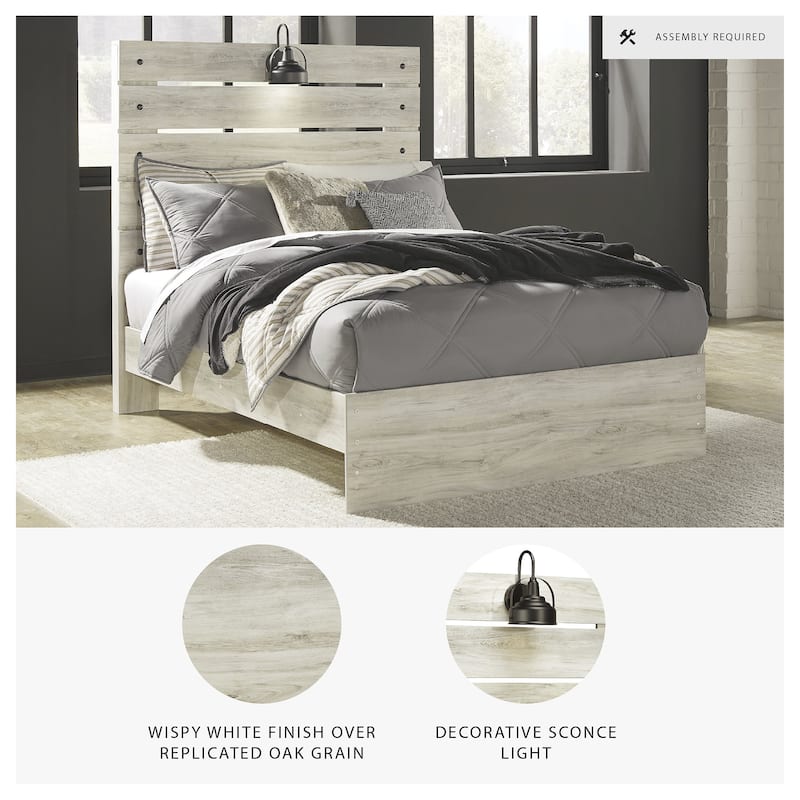 Cambeck Whitewash Panel Bed