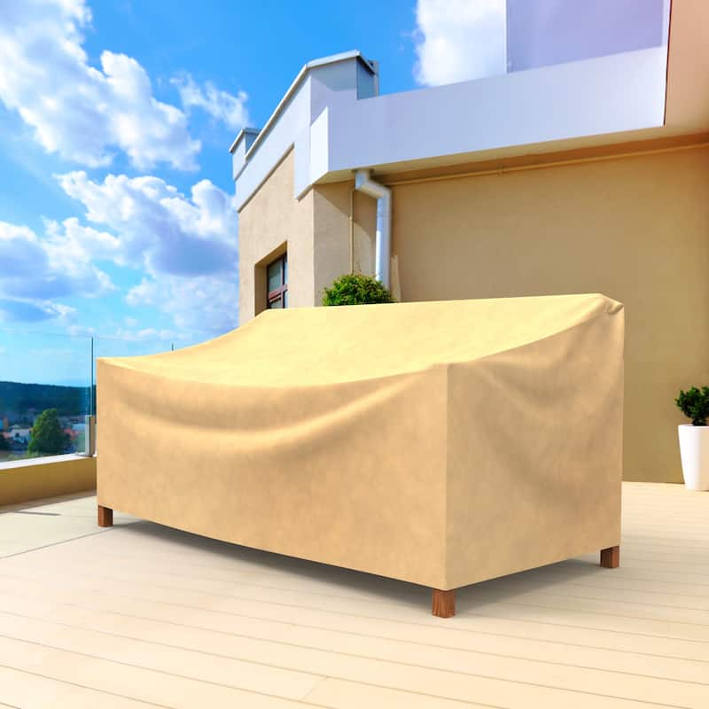 Budge Water-Resistant Outdoor Loveseat Cover, All-Seasons, Nutmeg