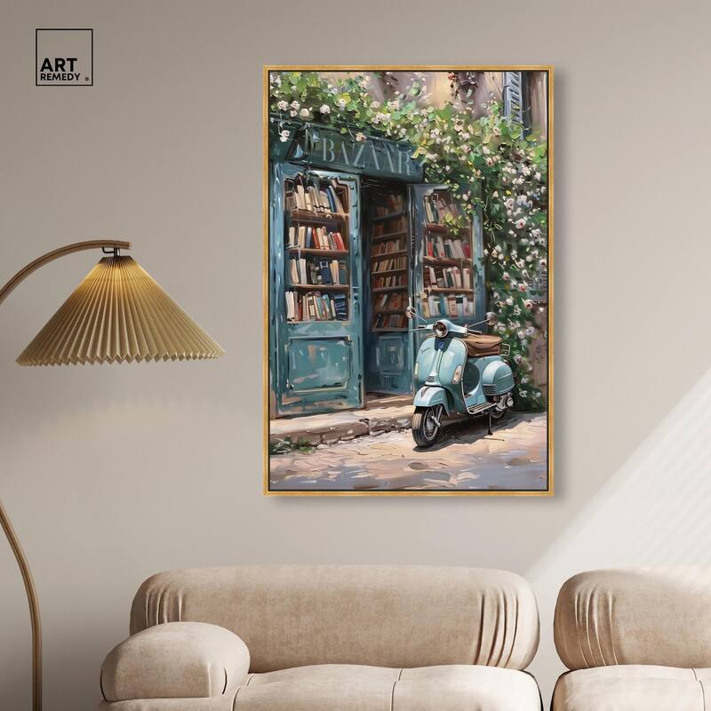 Quaint Bookstore Canvas by Art Remedy