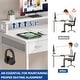 preview thumbnail 2 of 17, Moasis Small Computer Desk with Fabric Drawers and Monitor Stand