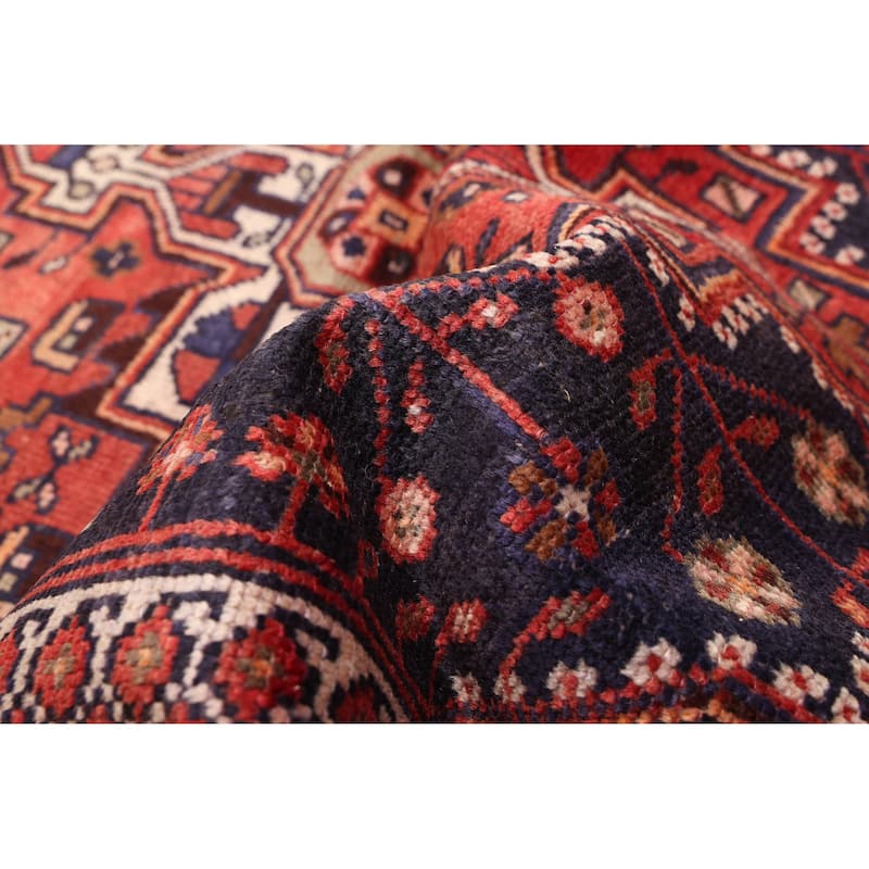 ECARPETGALLERY Hand-knotted Anatolian Vintage Dark Navy, Red Wool Rug - 4'4 x 7'9