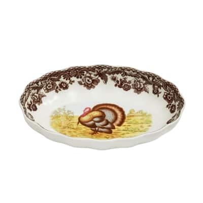 Spode Woodland Oval Fluted Dish