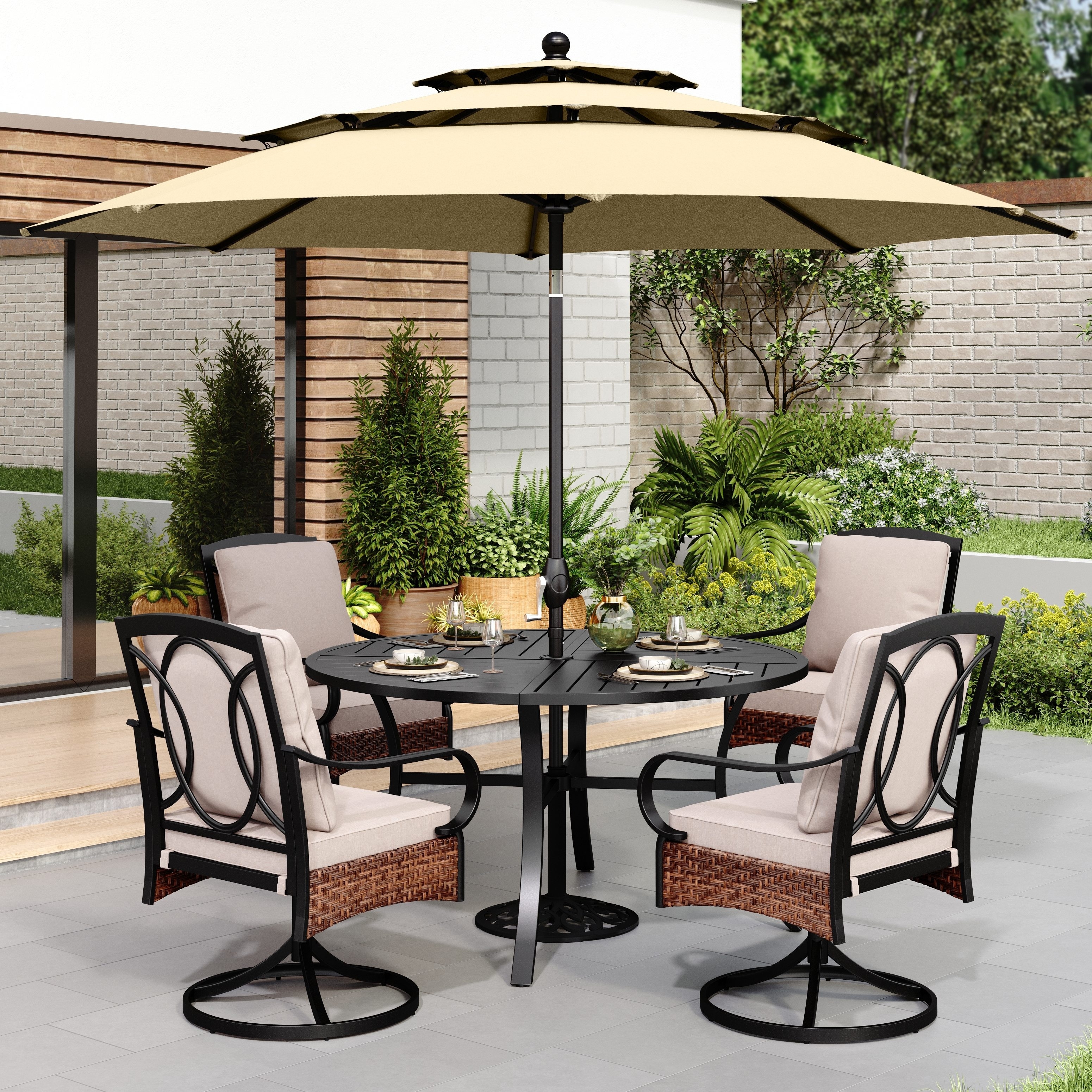 12 x 12 center piece for holding patio umbrella 12pcs Replacement Parts, Umbrella Base Parts Stand Parts colour-volcano-titan The heavy size:165cm Umbrella Hole Patio Tables