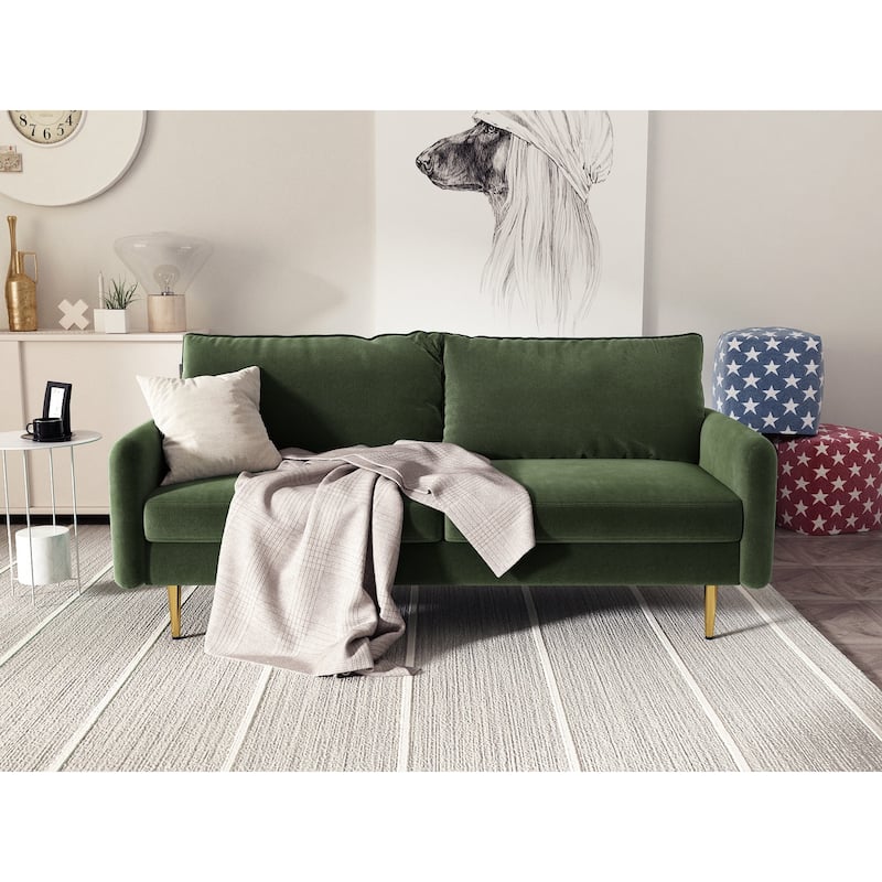 70'' Velvet Square Arm Sofa