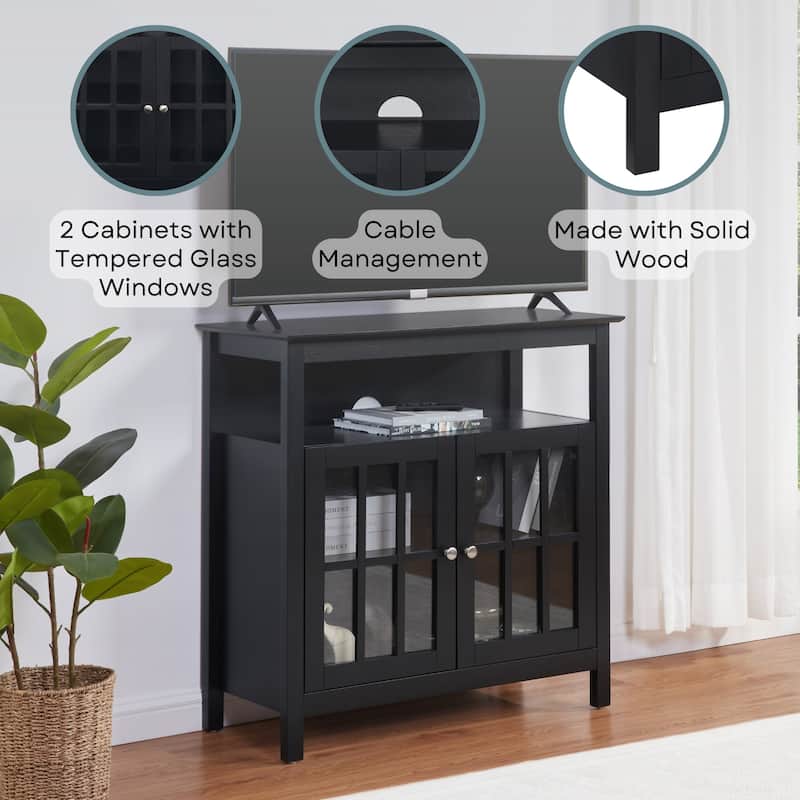 Convenience Concepts Big Sur Highboy 40 inch TV Stand with Storage Cabinets