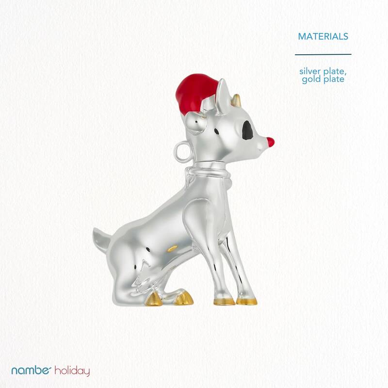 Nambe Rudolph The Red Nosed Reindeer® Annual Ornament 2023 - 4 Inch