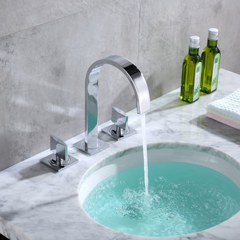 Luxier WSP05-T Widespread Bathroom Faucet with Pop-Up Drain