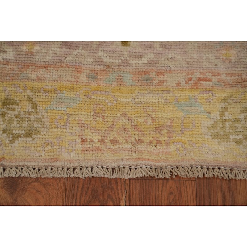 Hand Knotted Oriental 100% Wool Carpet Traditional Floral Purples Ziegler Area Rug - 5' 1'' X 2' 11''