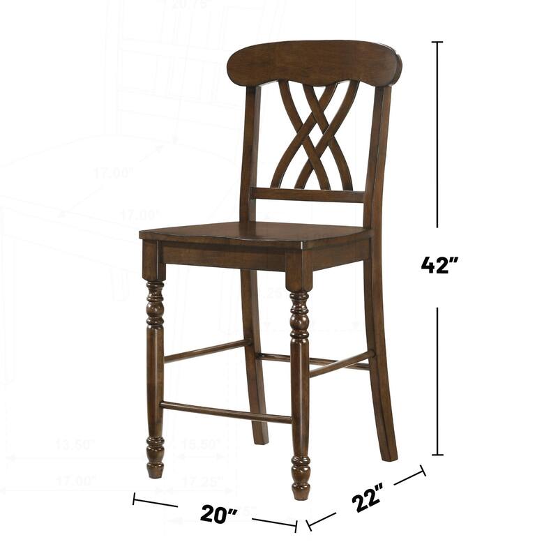 Charming Set of 2 Counter Height Chairs for Stylish Dining Experience