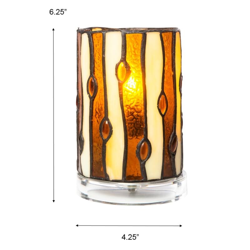 6.25 inches Tall Diamond Hill Tiffany Accent Lamp - 6.25 inches Tall