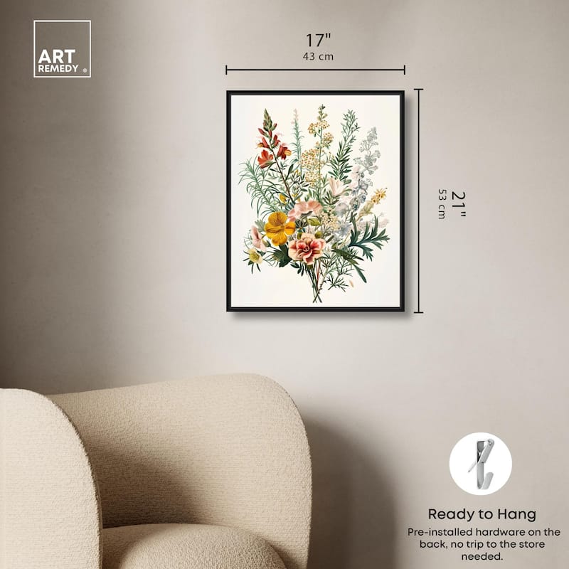 Quaint Bouquet Canvas by Art Remedy