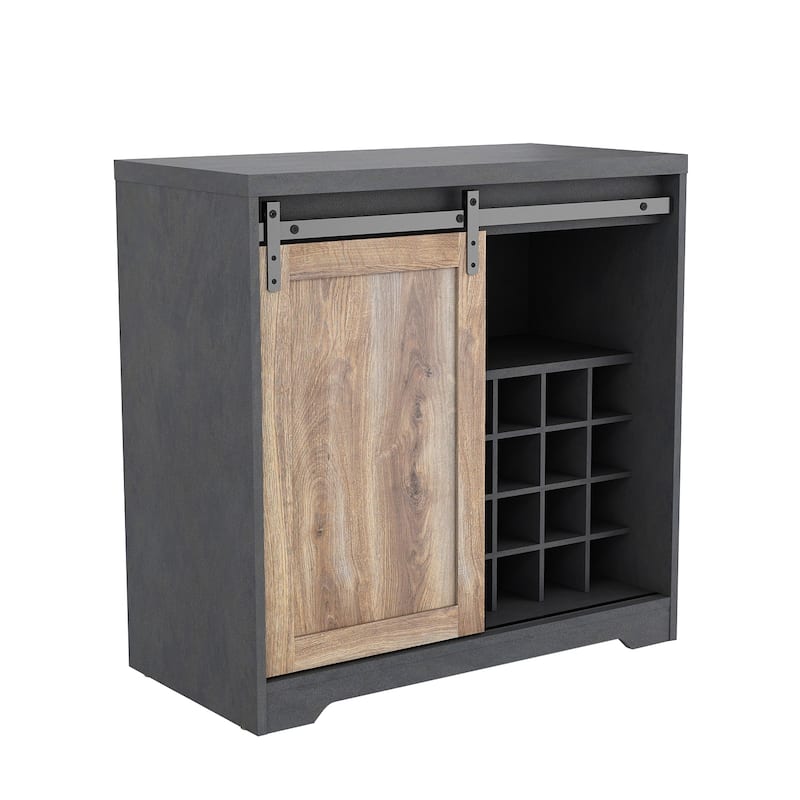 Barn Door Bar Cabinet For Living Room