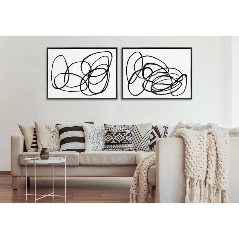 Kate and Laurel Sylvie Ring of Light Framed Canvas Art by Nikki Chu