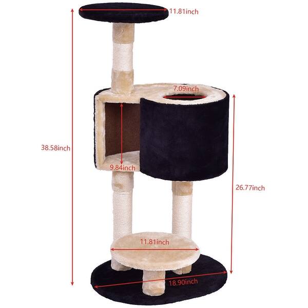 Shop Gymax Cat Tree Kitten Activity Tower Condo Climber Pet House