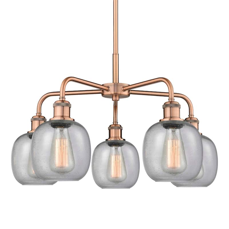 Innovations Lighting 516-5CR-15-24 Belfast Chandelier Belfast 5 Light - Antique Copper / Seedy