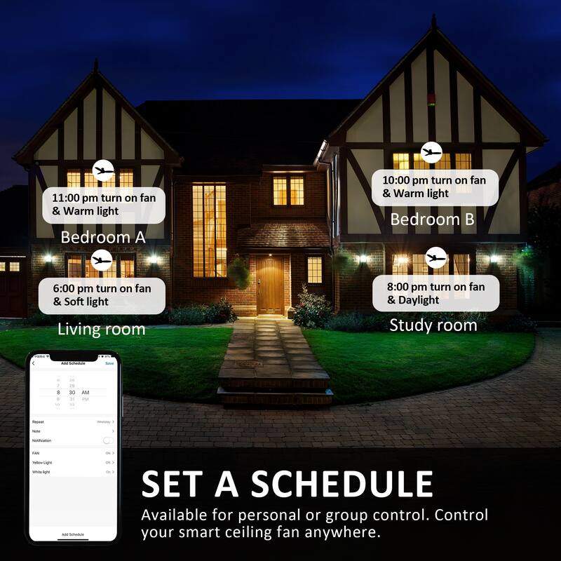 CARRO Quest 48" Smart Ceiling Fan with Light and Remote Control