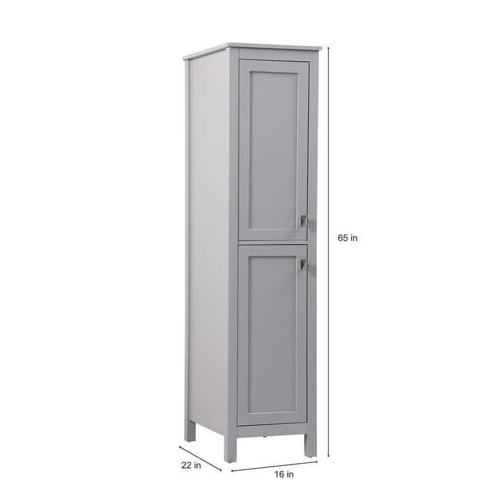 Indigo Home 16 Inch Bathroom Linen Storage Freestanding Cabinet