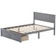 preview thumbnail 15 of 16, Full Size Platform Bed with Under-bed Drawers
