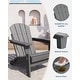 preview thumbnail 19 of 38, Folding Adirondack Chair, Outdoor Wooden Lounge Chair, Modern Lounger Adirondack Chair Ergonomic Extended Backrest