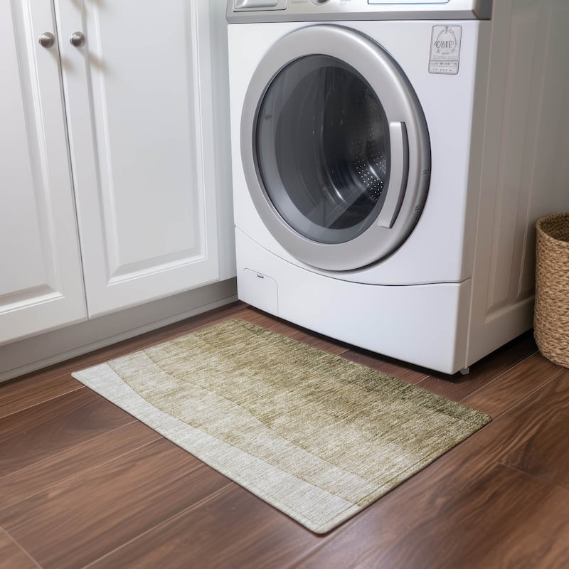 Machine Washable Indoor/ Outdoor Chantille Contemporary Ombre Rug - Taupe - 1'8" x 2'6"