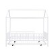 preview thumbnail 5 of 26, 2 Color Full Size House-Shaped Design Platform Bed with Fence and Twin Size Trundle