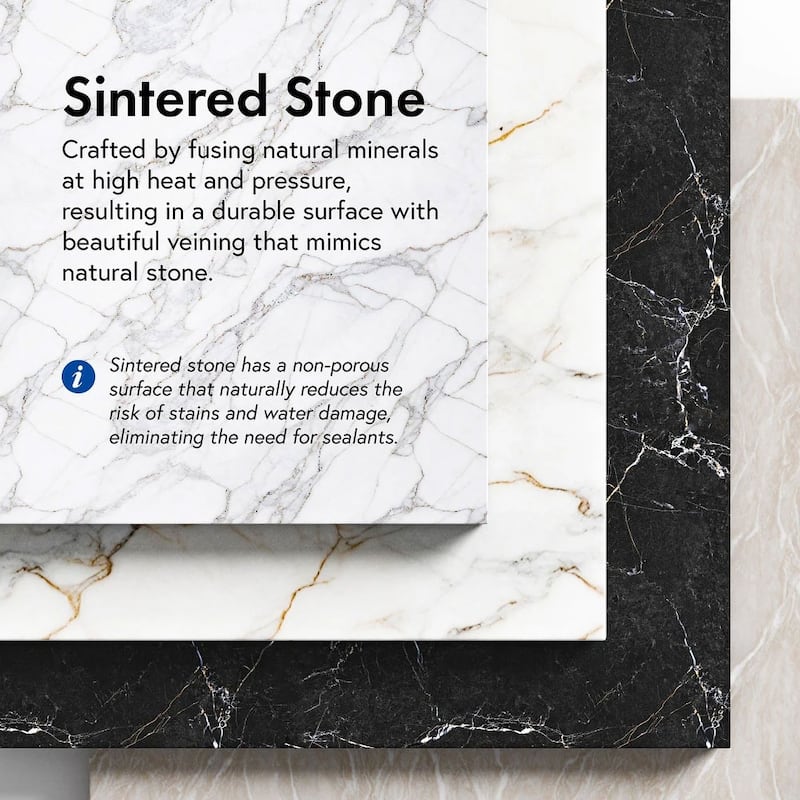 Furniture of America Luvien Modern 7-Piece Colorful Sintered Stone Top Oval Dining Table Set