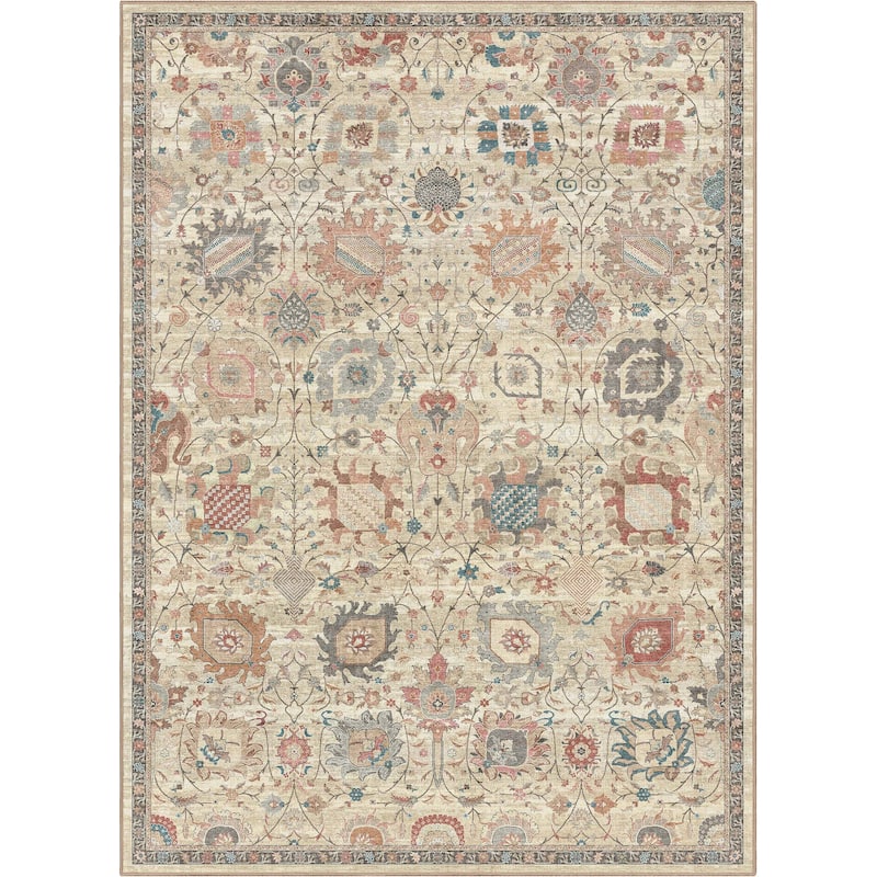 Well Woven Apollo Serapi Vienna Medallon Vintage Flat-Weave Area Rug