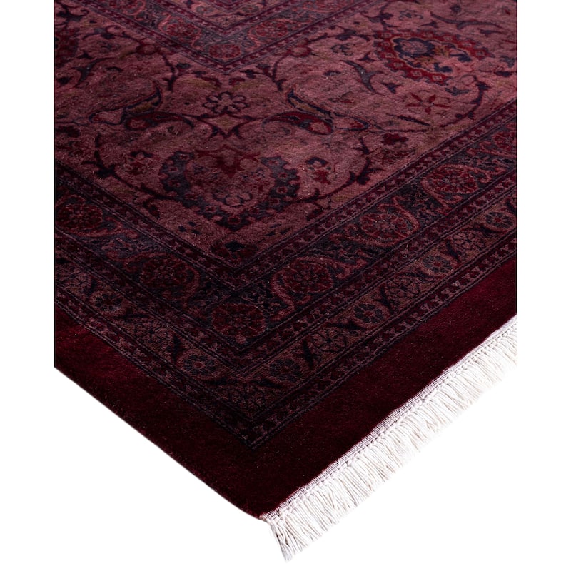Overdyed One-of-a-Kind Hand-Knotted Area Rug - Pink - 12' 4" x 17' 0"