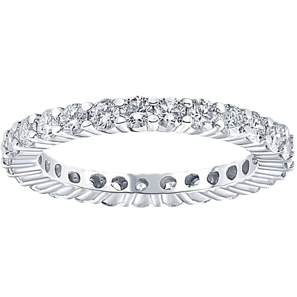 1 1/3CT Diamond Eternity Wedding Ring White Gold