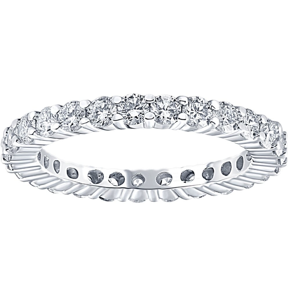 Bliss Diamond 1 1/3CT Diamond Eternity Wedding Ring White Gold