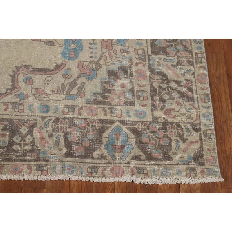 Medallion Tabriz Persian Area Rug Hand-Knotted Bedroom Wool Carpet - 6'4"x 9'3"