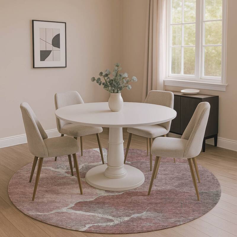 Premium Washable Super Soft Contemporary Envy Mayfield Rug - Mauve - 8' x 8'