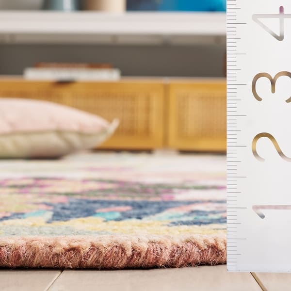 dimension image slide 0 of 4, SAFAVIEH Handmade Jardin Fadya Country Wool Rug