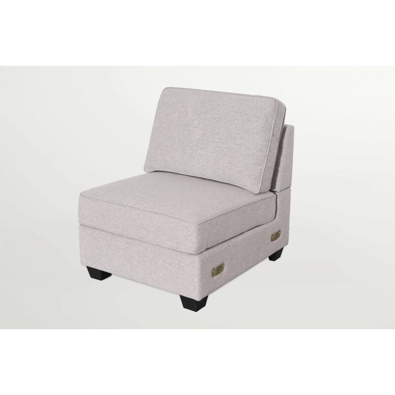 130'' Reversible Modular Sectional Sofa Couche With Ottoman
