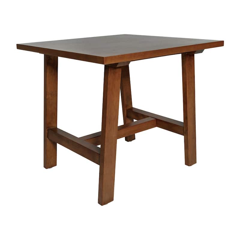 Solid Wood Farmhouse Trestle Style End Table