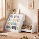 preview thumbnail 12 of 18, Costway Kids’ Bookshelf & Toy Storage Organizer with Rolling Drawer White