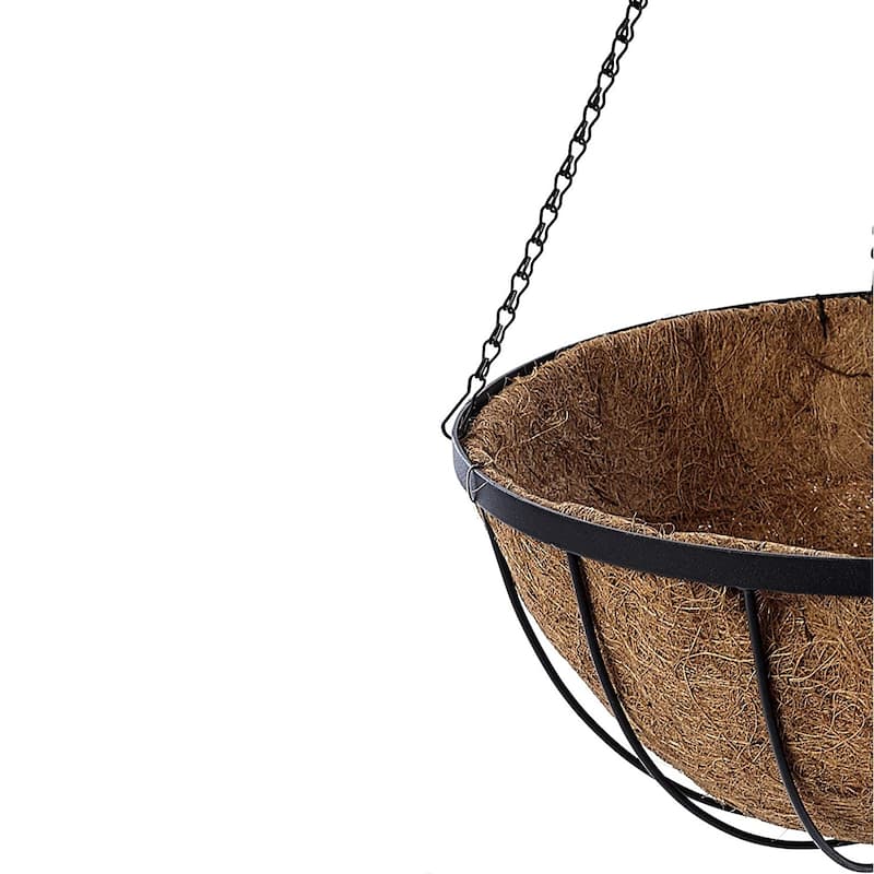 12"-14"-16" DreamPatio Hanging Basket Planter with Coconut Coir