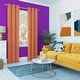 preview thumbnail 46 of 62, Sun Zero Harper Bright Vibes Total Blackout Grommet Curtain Panel, Single Panel
