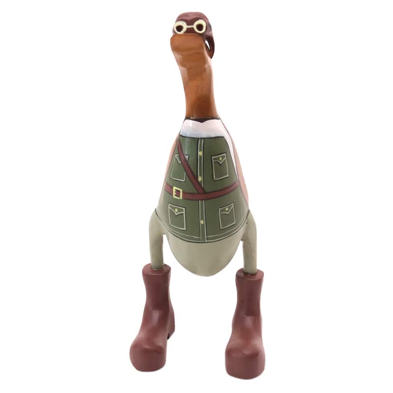 Novica Handmade Soldier Duck Teak Wood Statuette