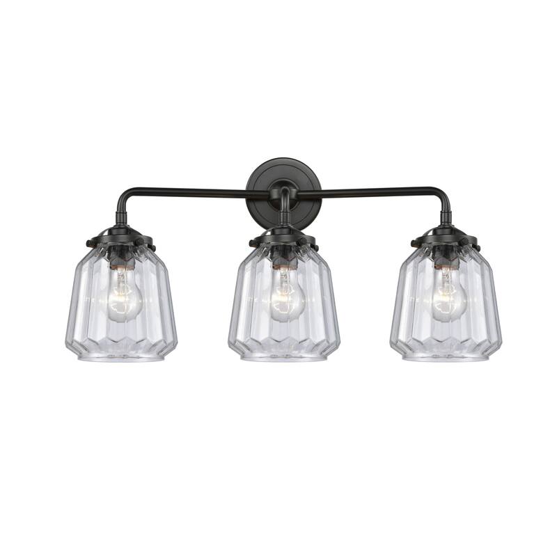 Innovations Lighting Chatham 3 Light 24" Wide Bathroom Vanity Light - Oil Rubbed Bronze / Clear