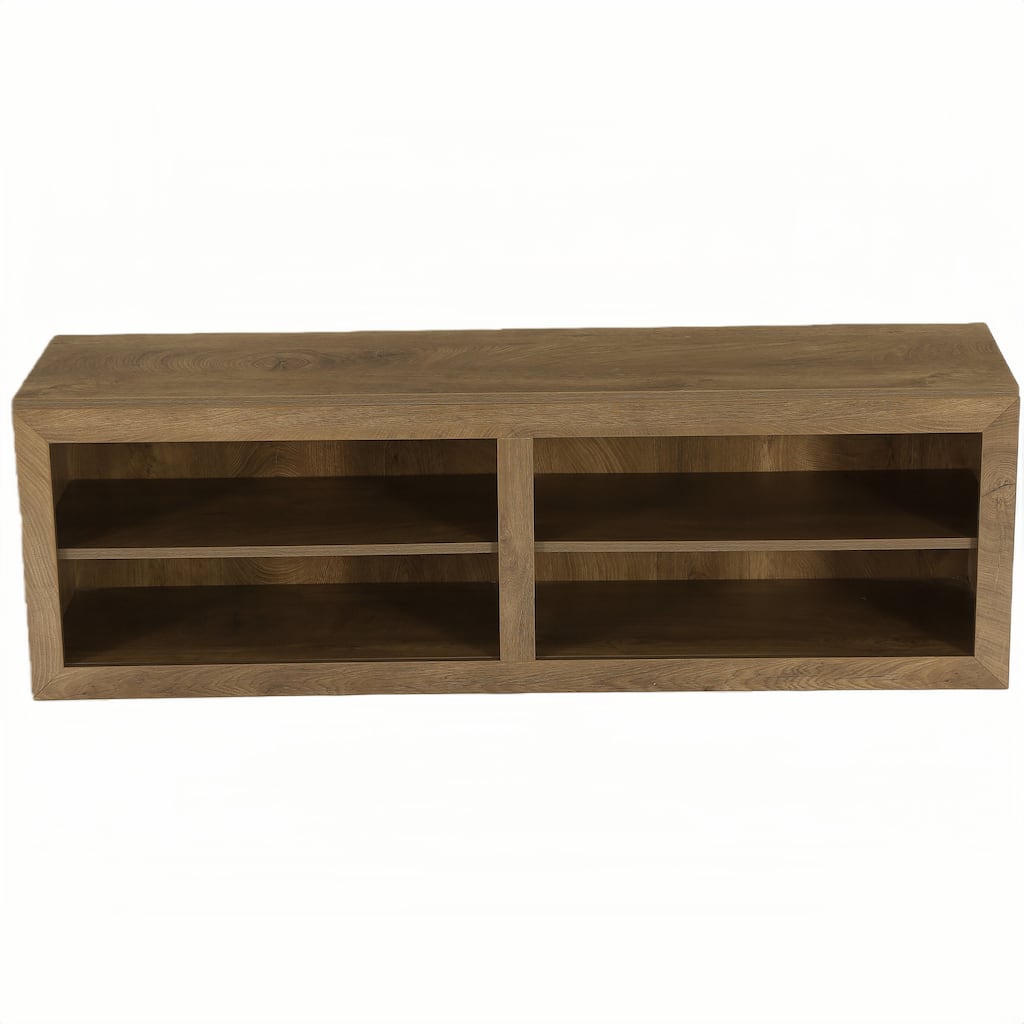 55" Wood Storage Bench for Entryway, Shoe & Bedroom