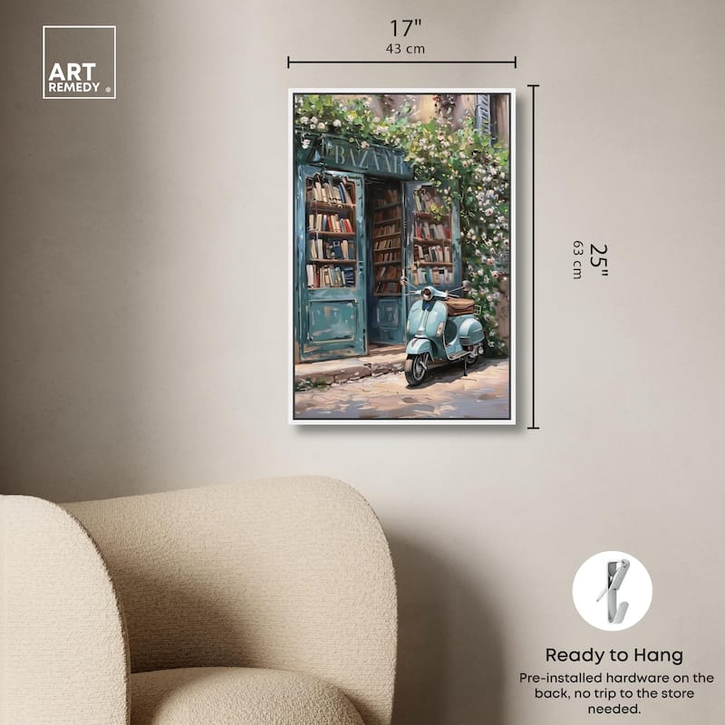Quaint Bookstore Canvas by Art Remedy