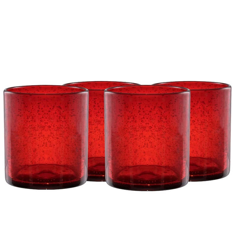 Artland Set of 4 Iris Double Old Fashioned Glass 14 oz - 14 oz - Ruby