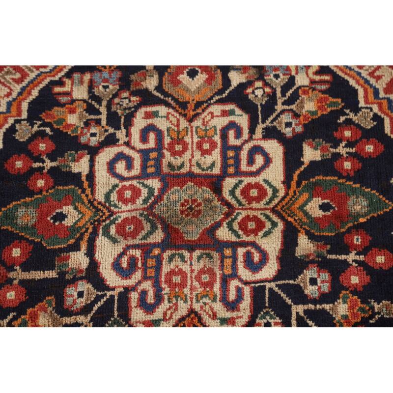Vegetable Dye Shiraz Kashkoli Persian Vintage Rug Handmade Wool Carpet - 5'2"x 7'9"